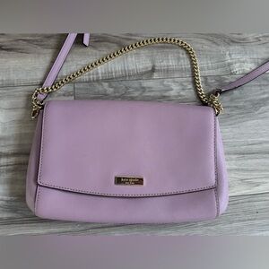 Kate Spade Light Purple Crossbody Bag/Clutch with Gold Chain